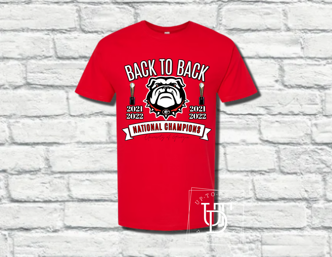 Short Sleeve 'Back to Back' National Championship T-Shirt