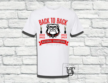 Load image into Gallery viewer, Short Sleeve &#39;Back to Back&#39; National Championship T-Shirt
