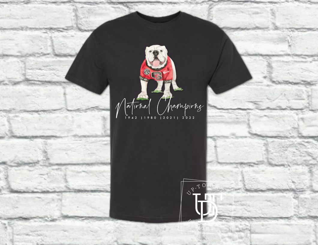 Georgia Bulldog National Champions Year T-Shirt