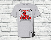 Load image into Gallery viewer, Short Sleeve UGA Undefeated National Champions T-Shirt
